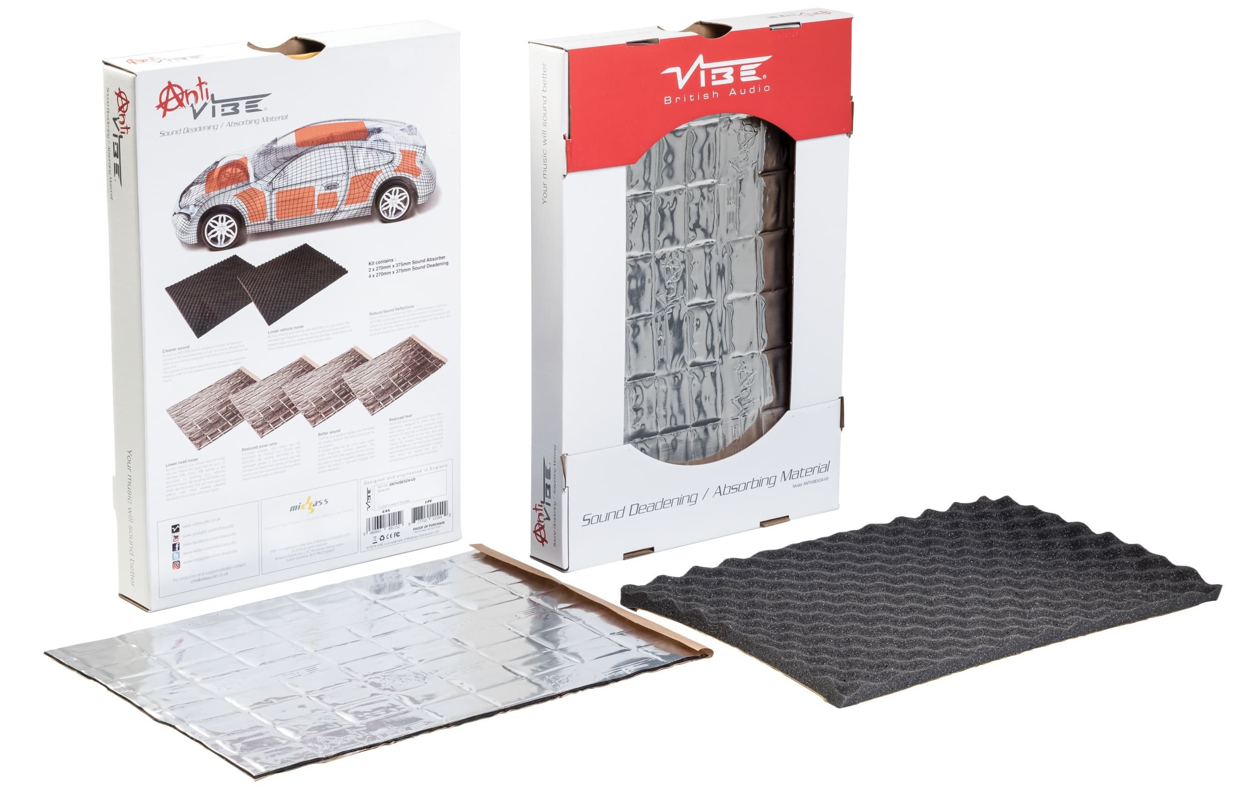VIBE-PAK-BA10ASQ-FRONT | Pack Audio | Universel | Subwoofer + Haut-parleurs + Accessoires