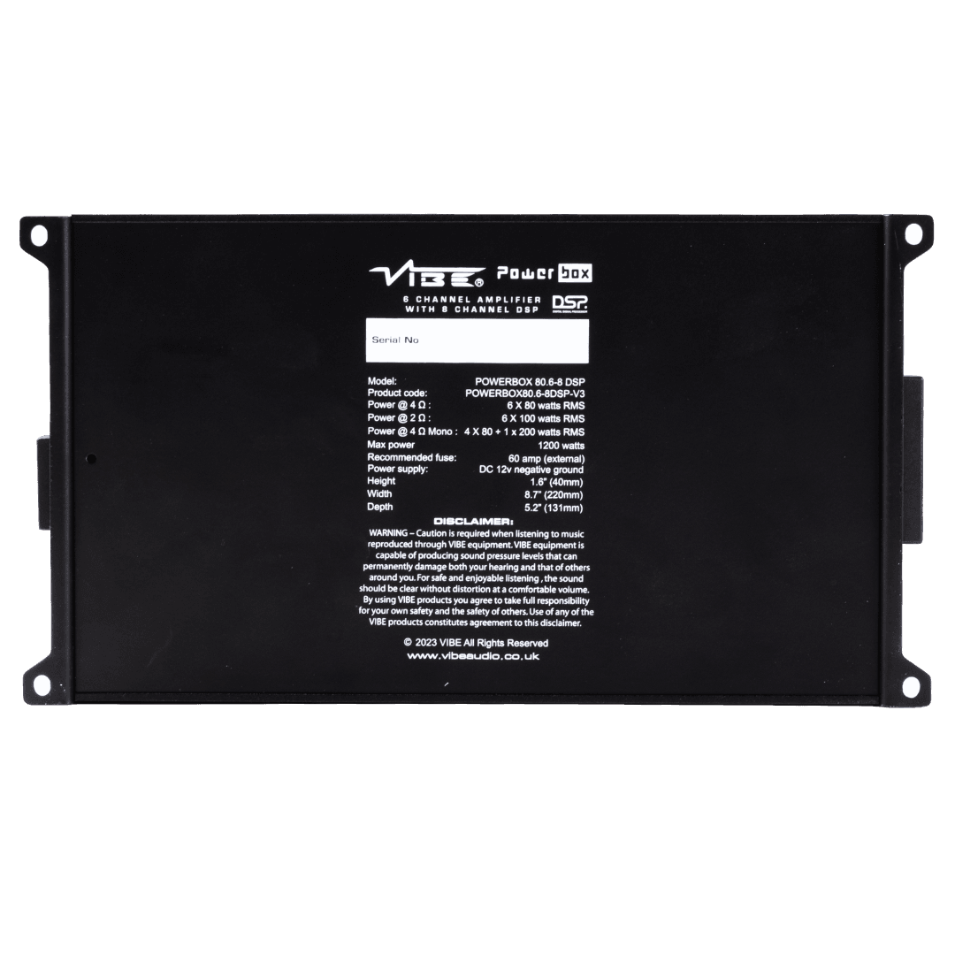 POWERBOX80.6-8DSP-V3 | Amplificateur DSP | Universel | 6 x 80 Watt RMS