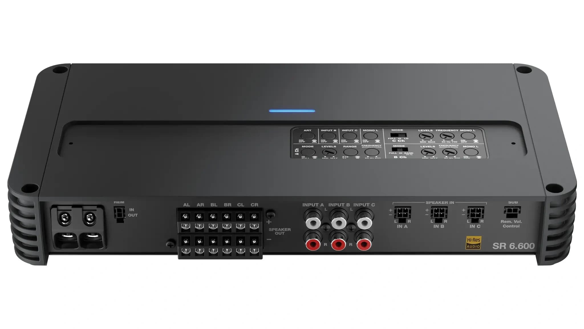 AUSR6.600V2 | Amplificateur 6 Canaux | Universel | 4 x 140 + 2 x 110 Watt RMS @ 4 Ω
