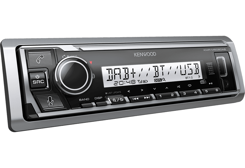 KMR-M508DAB – Radio Marine 1-DIN avec DAB+ et Bluetooth
