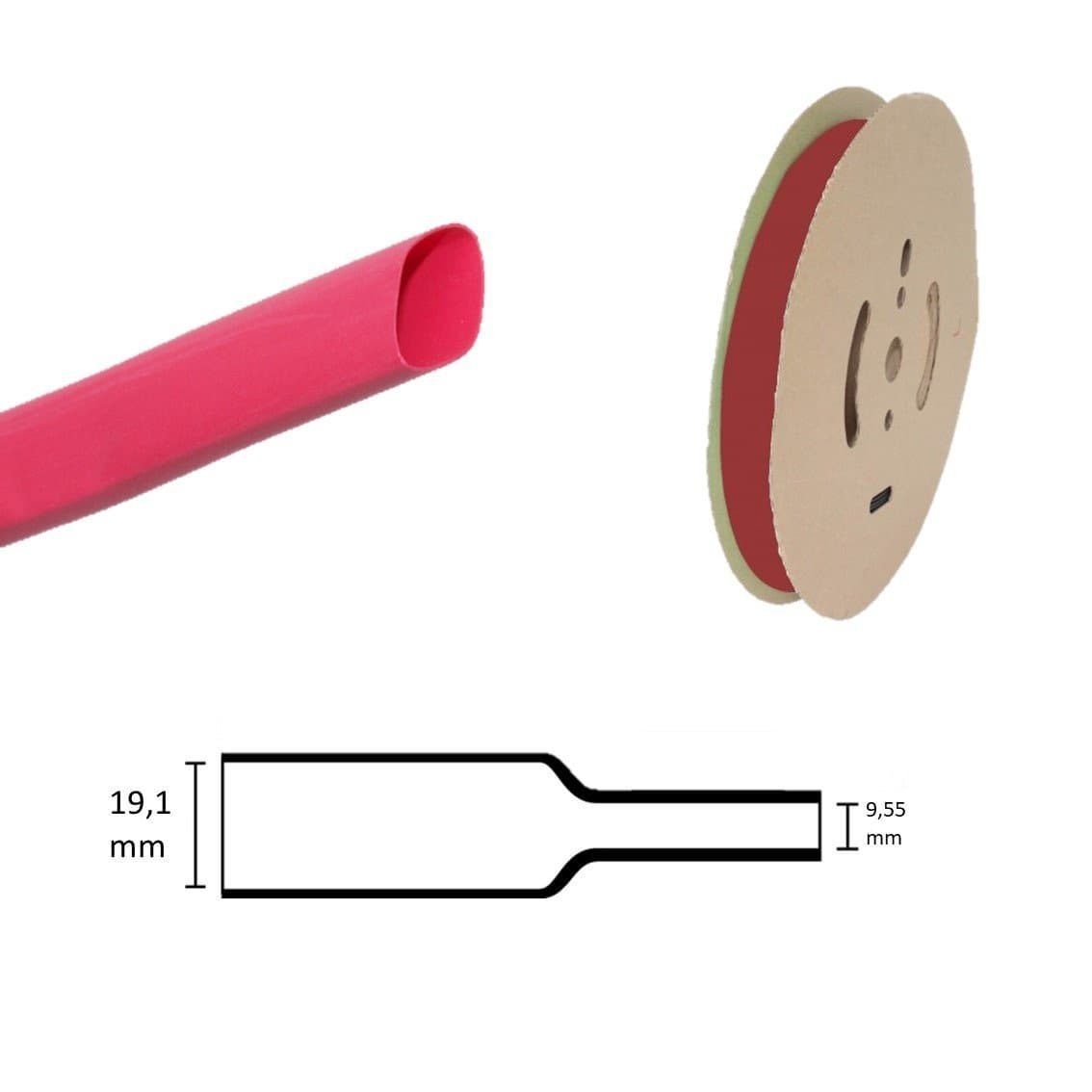 19,1 mm à 9,55 mm – Rouge