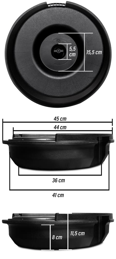 ROCK-8-D4 | Subwoofer Passif pour Roue de Secours | Universel | 200W RMS - 4+4Ω
