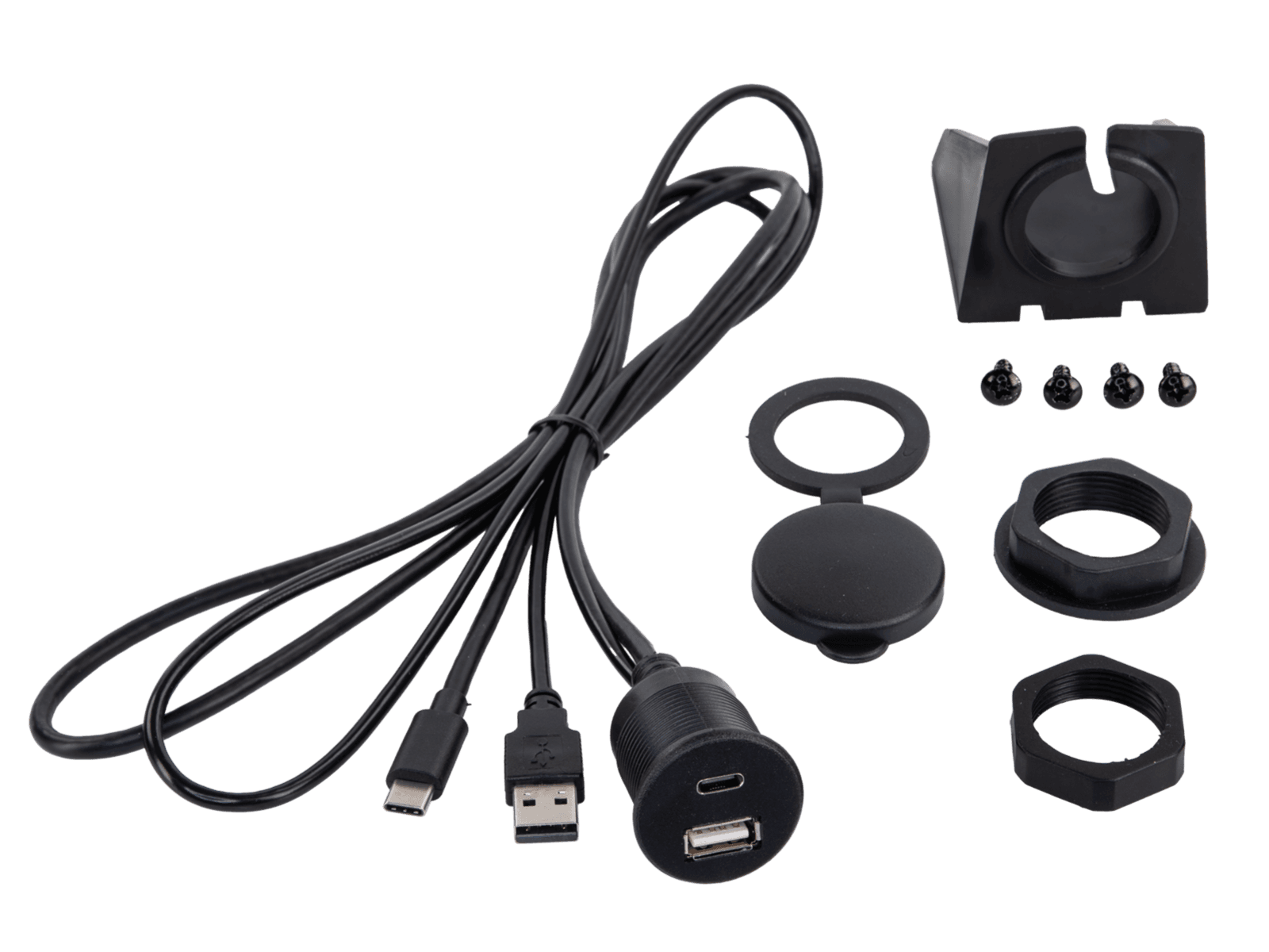 44-1000-009-0 | Boîtier Intégrable USB | Universel | USB-A & USB-C (100 cm)