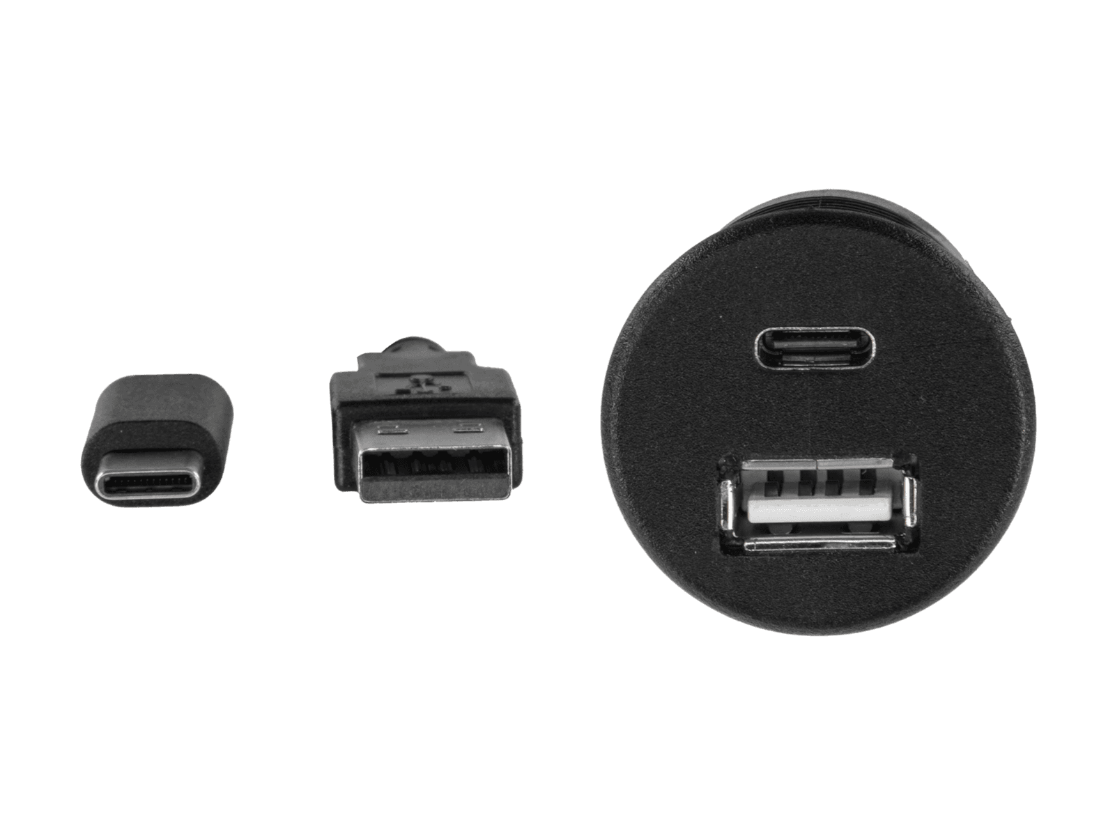 44-1000-009-0 | Boîtier Intégrable USB | Universel | USB-A & USB-C (100 cm)