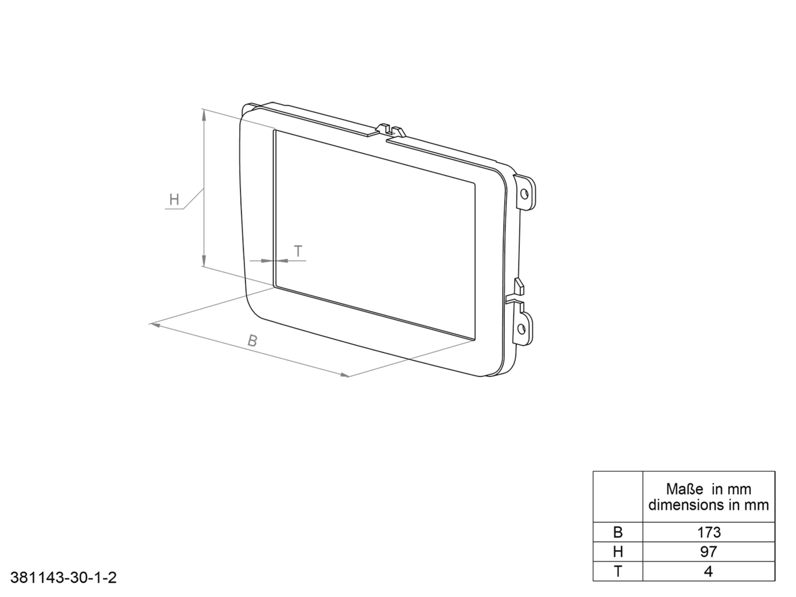 381143-30-1-2 | Cadre 2-DIN | Hyundai | i30 '07-'12
