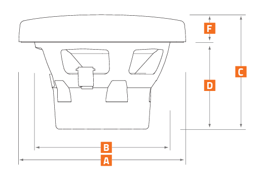 HZHMS12S2-LD-G | Subwoofer Marine | Universel | 12" / 2 Ω avec LED