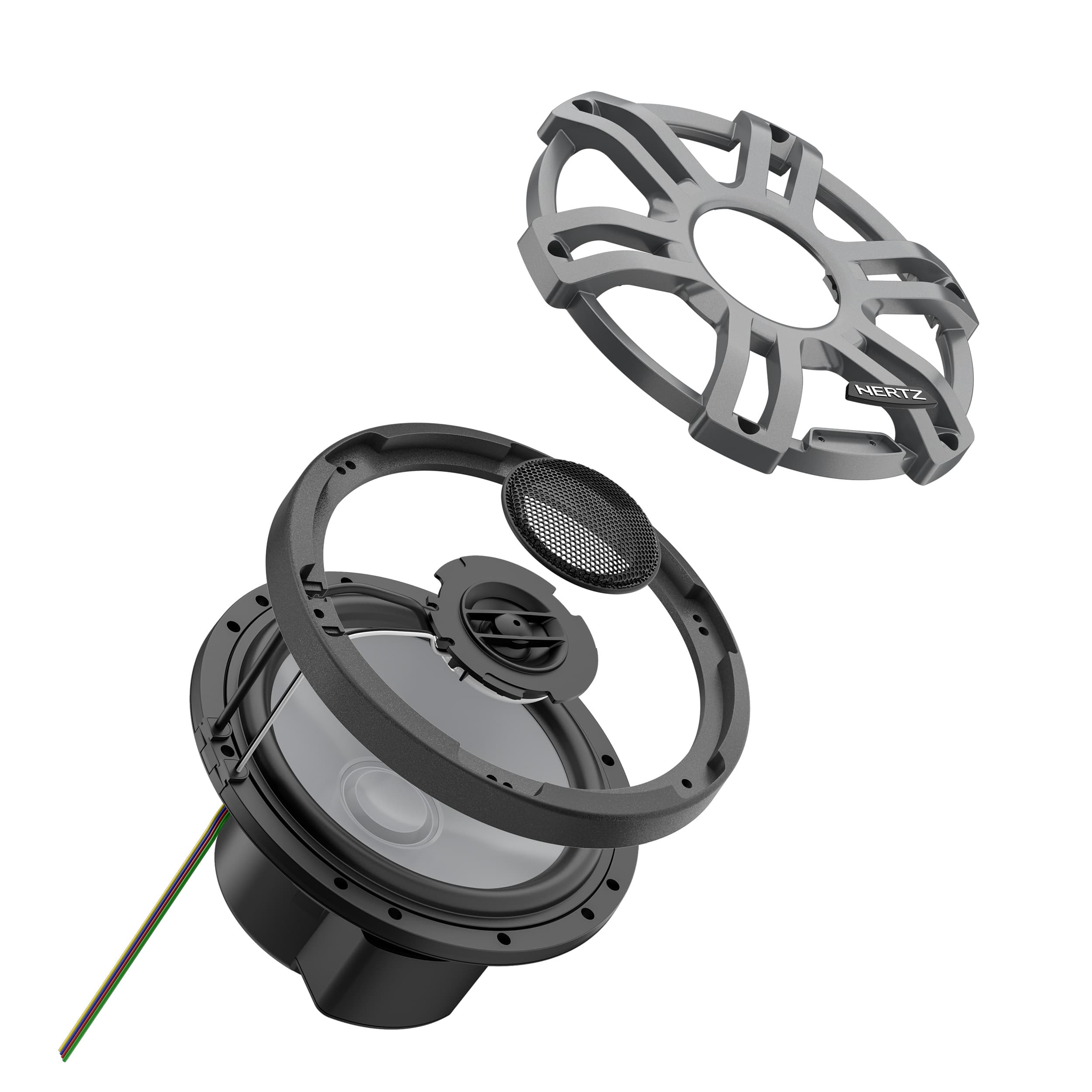 HZHMX7.7S-LD-G | Haut-parleurs Marins | Universel | 7.7" avec Éclairage LED