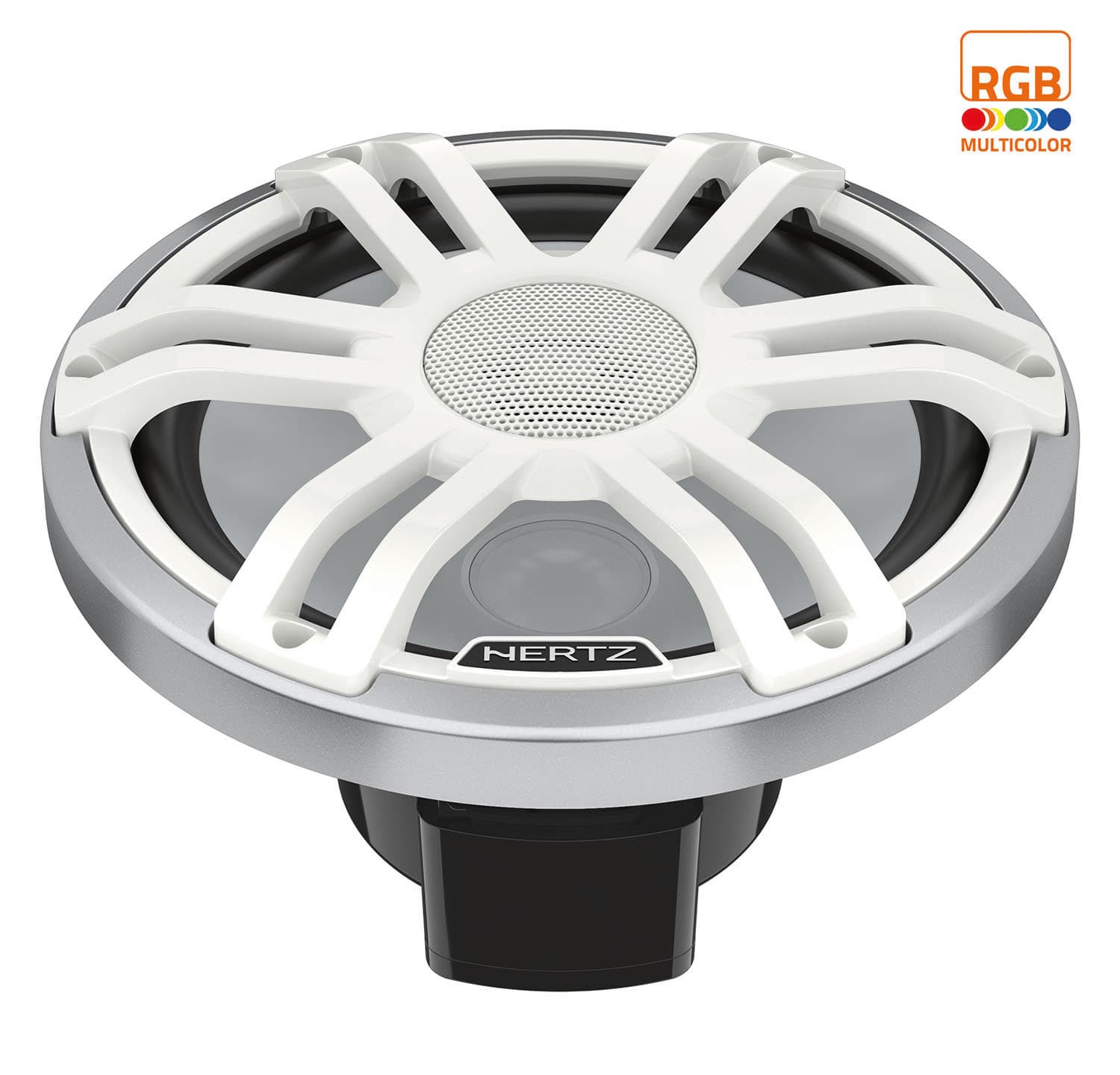 HZHMX8S-LD-SW – Haut-parleurs Marins 20 cm avec LED RGB (Blanc)